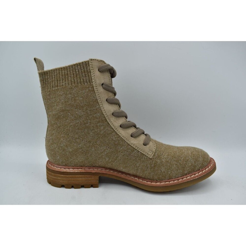 Sofft Womens Size 7 Landee Heathered Caramel Lace Up Knit Combat Boots Shoes - Picture 6 of 12